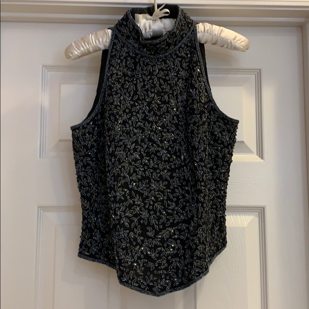 Papell Boutique 1990’s Sleeveless Evening Top